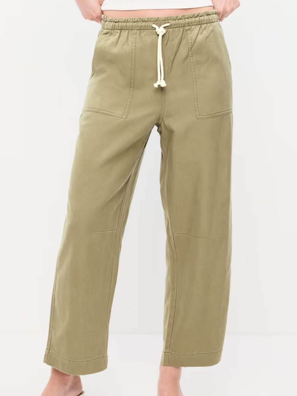 Old Navy High-Waisted Utility Ankle Pants Green L Tall
